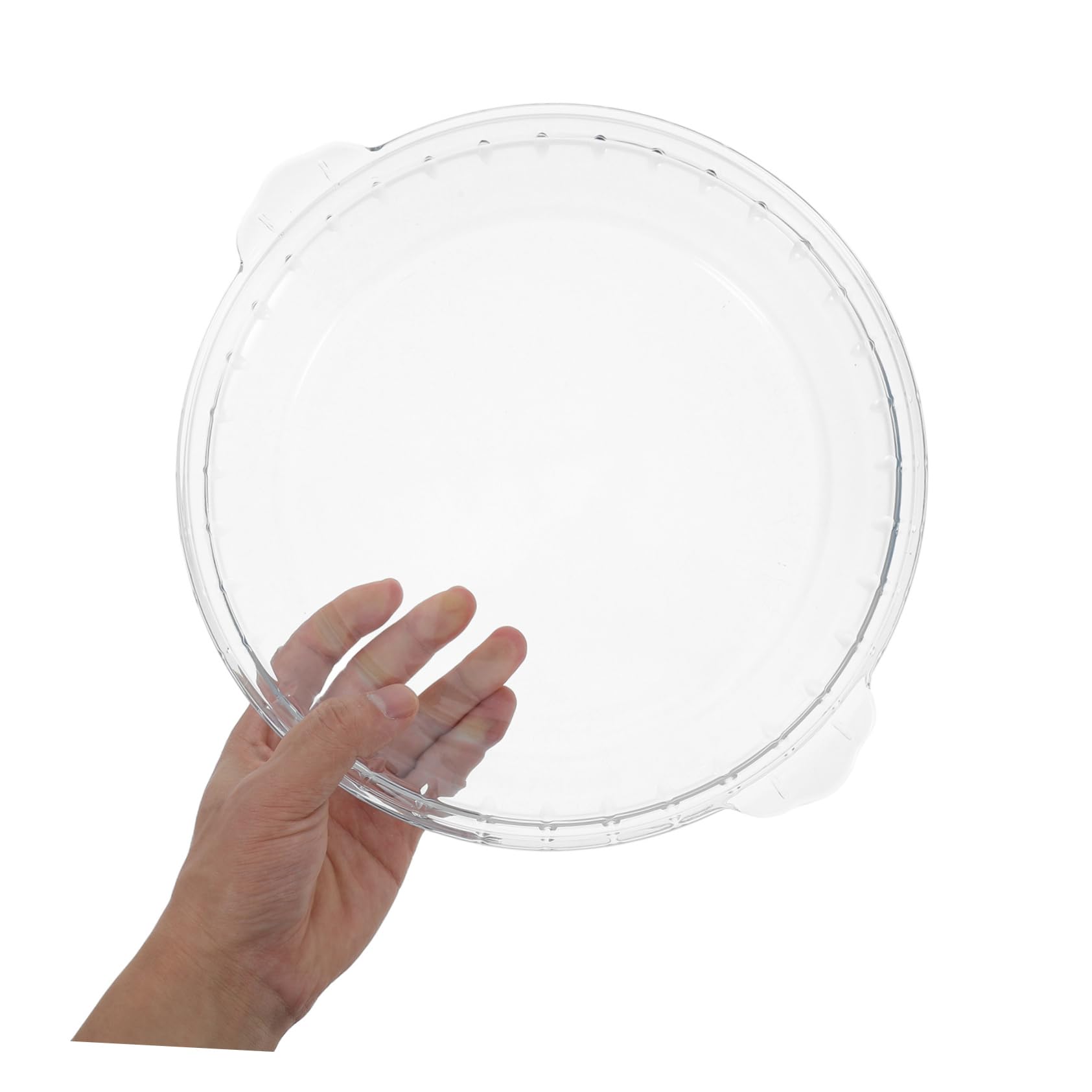 Couvercle Micro-ondes en Verre Trempé 10 Transparent Double Poignée, pour Cuisson Vapeur et Protection les Éclaboussures