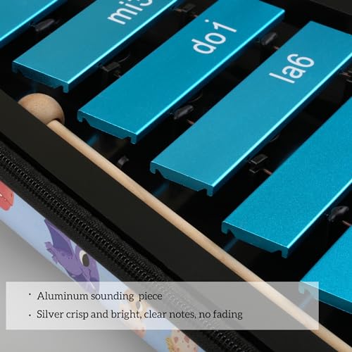 MEELAND Xylophone,16 Notes Glockenspiel , Metal Keys with Cartoon case and 4 Mallets - Image 3