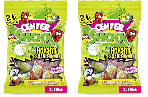 Center Shock Sour Mix, Packung mit 21 extra-sauren Kaugummis