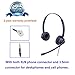 Produktbild Telefon Headset Call Center Kopfhörer RJ Telefon Kopfhörer Wired mit Noise Cancelling Mikrofon für Yealink mit RJ11 und 3.5mm Klinke für Snom Grandstream Panasonic und iPhone Samsung Huawei