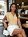 GRACE KARIN 2026 Boho Tops for Women Dressy Casual,Ruffle Sleeve Chiffon Blouses,V Neck Summer Fashion Clothes Yellow L