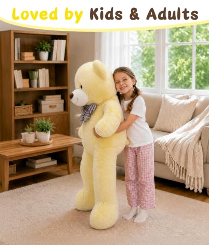 Image of MaoGoLan 47 Inch Giant Teddy Bear, Classic Soft Plush Gift | A sweet teddy bear stuffed animal gift for girlfriends, kids, birthdays, Valentine's Day, Christmas, and anniversaries