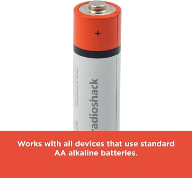 RadioShack Alkaline AA Batteries, Mercury & Cadmium Free, 1.5V, 24 Pack