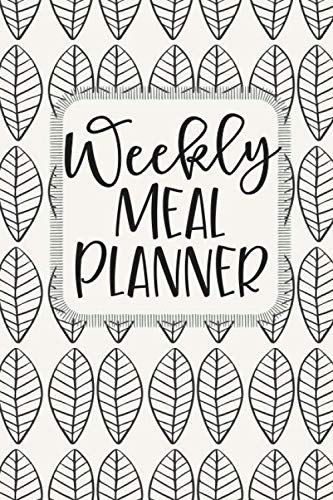 Weekly Meal Planner: 52 Weeks of Menu Planning Pages with Weekly Grocery Shopping List - Modern Leaf