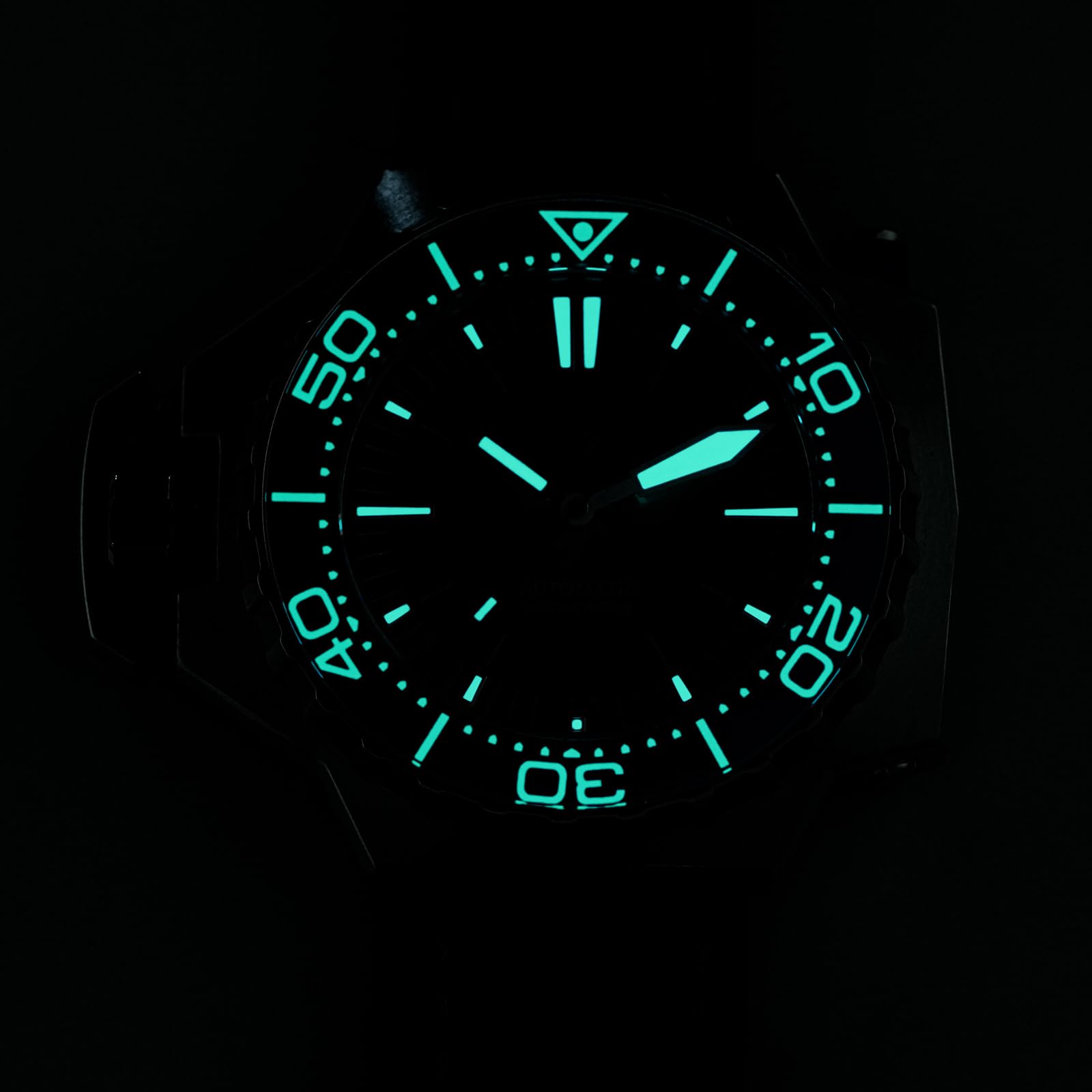 watchdives WD1968 - Orologio subacqueo da uomo, PT5000 PT5004, automatico, 49,8 mm, vetro zaffiro, BGW9, luce blu, impermeabile, con cinturino in pelle