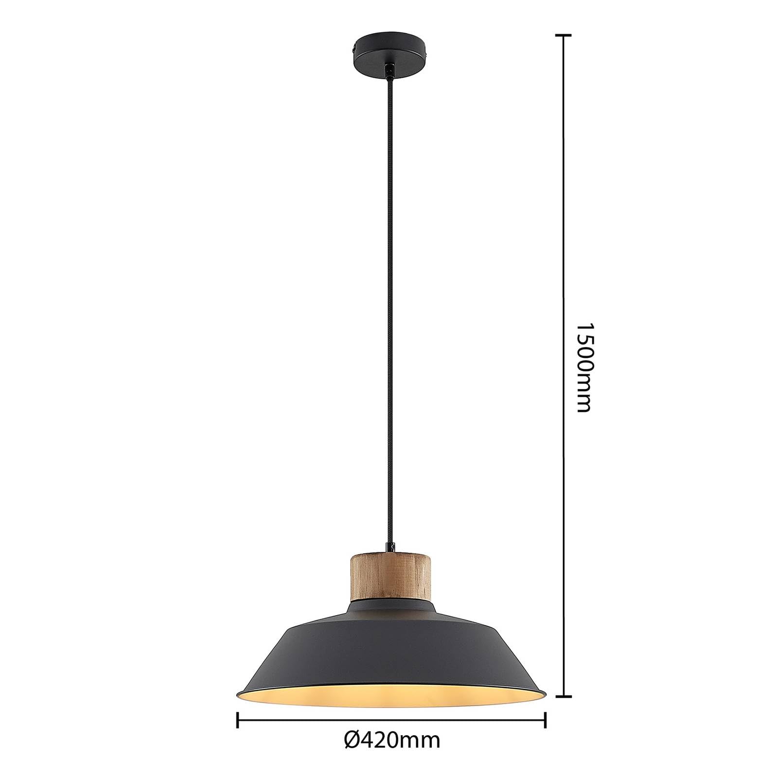 Lindby Pendelleuchte Nefeli (Retro, Vintage Antik) in Schwarz aus Metall (1 flammig E27) - Deckenlampe Esstischlampe Hängelampe Hängeleuchte Wohnzimmerleuchte