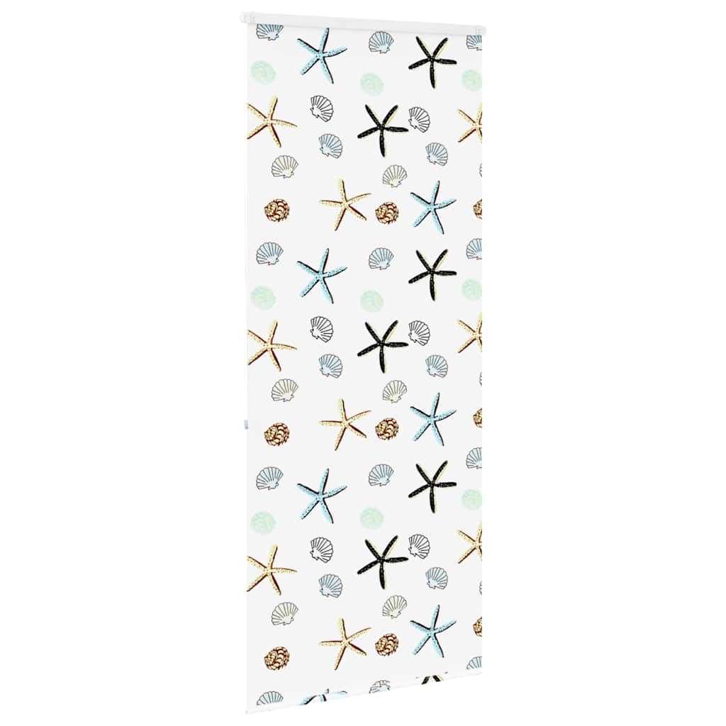 Store Enrouleur de Douche avec Cassette Motif crustacés en PEVA Largeur Tissu 106 cm Hauteur 240 cm avec Accessoires Montage sécurité Enfant pour Salle de Bain intimité Protection Solaire