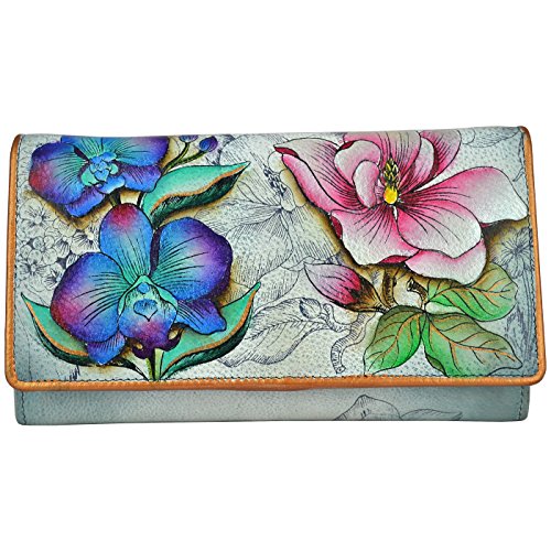 Anuschka Women's Hand Painted Accordion Flap Wallet | Genuine Leather