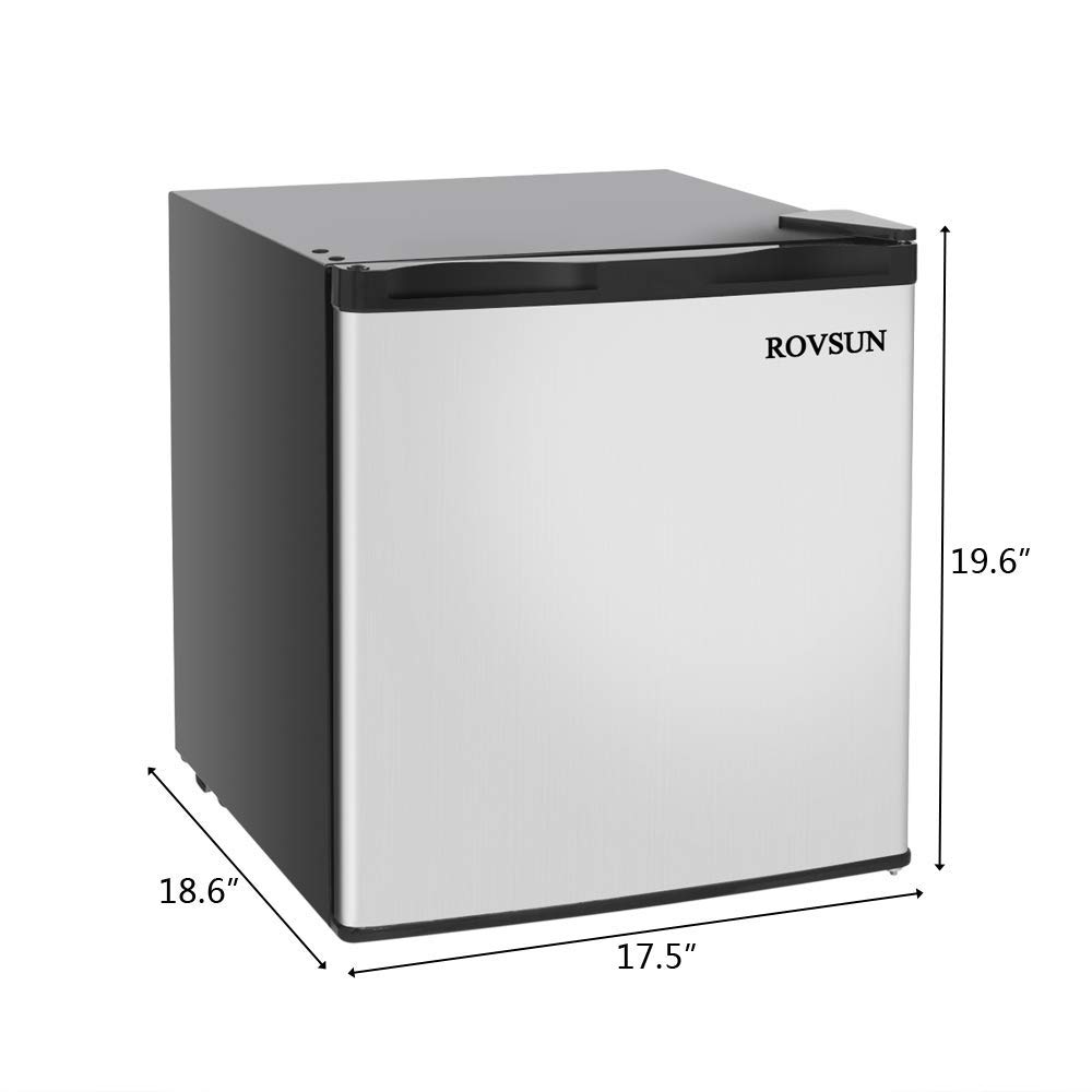 ROVSUN 1.1 Cu.Ft Compact Upright Freezer with Reversible Stainless
