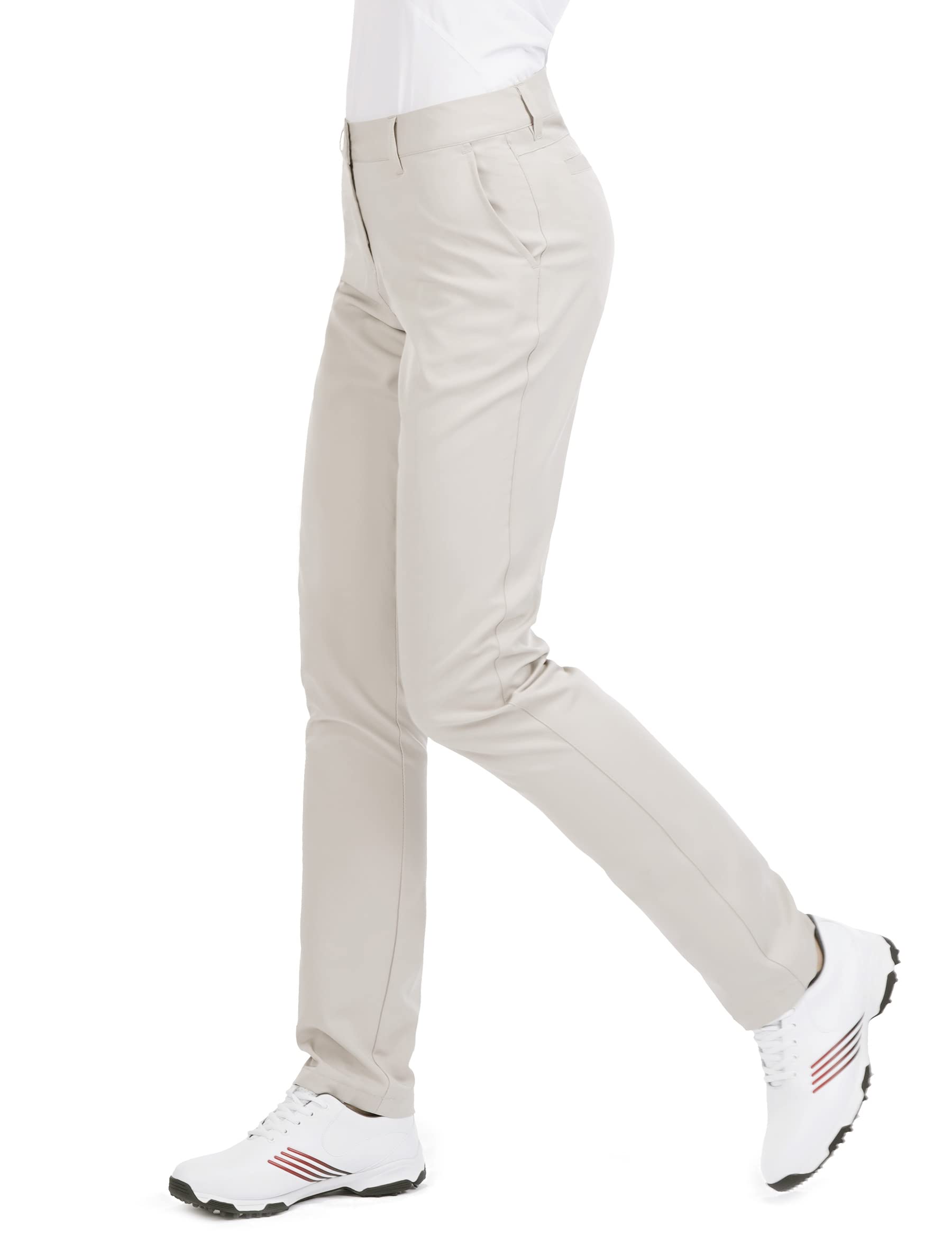 Damen-Golfhose, Stretch, gerade, leicht, atmungsaktiv, Twill - Beige - 46