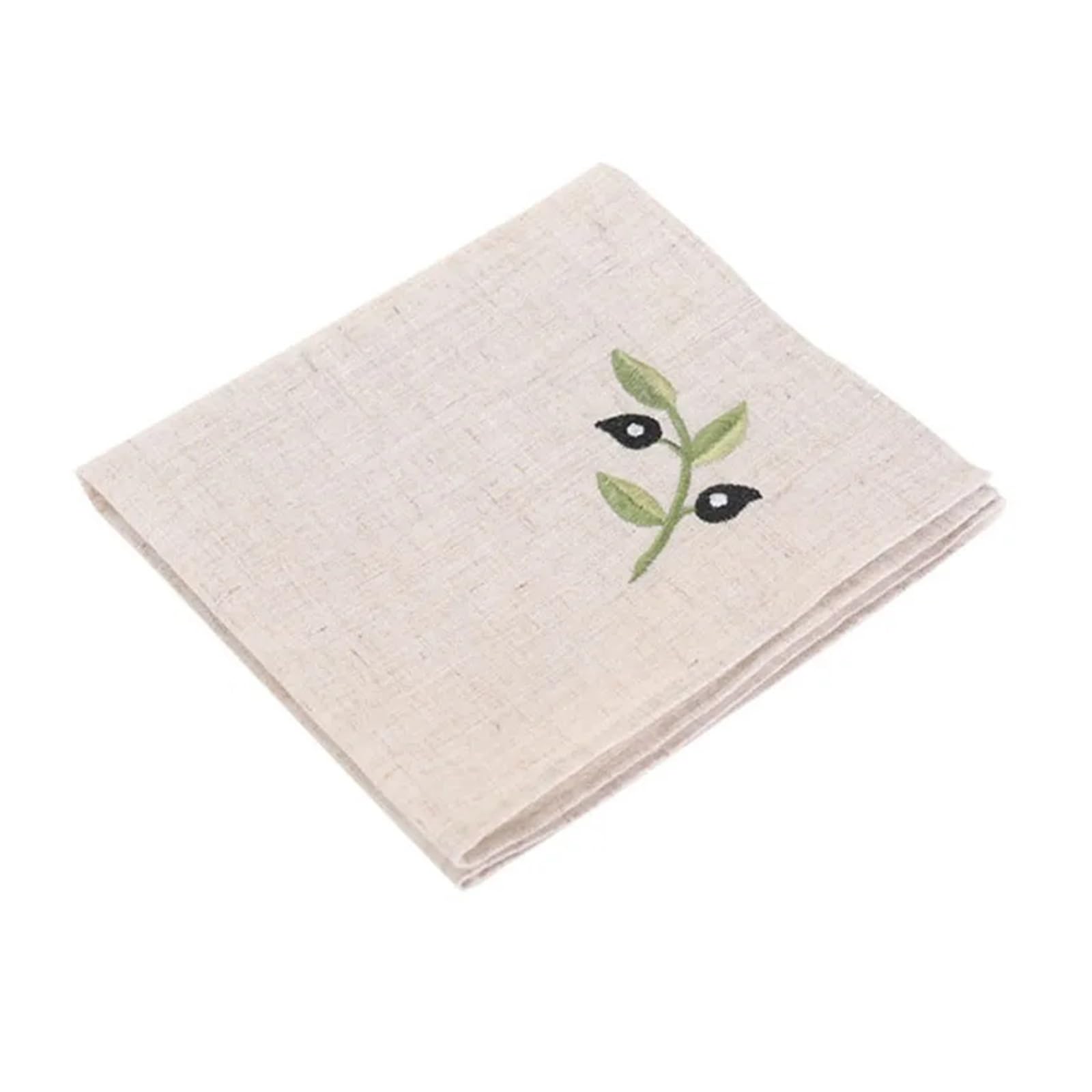 Napkins Cloth 6pcs Cotton & Linen Embroidered Napkin Custom Dinner Napkins Cloth For Cocktail Banquet Party Events Wedding Dining Table Decoration(Color 05)