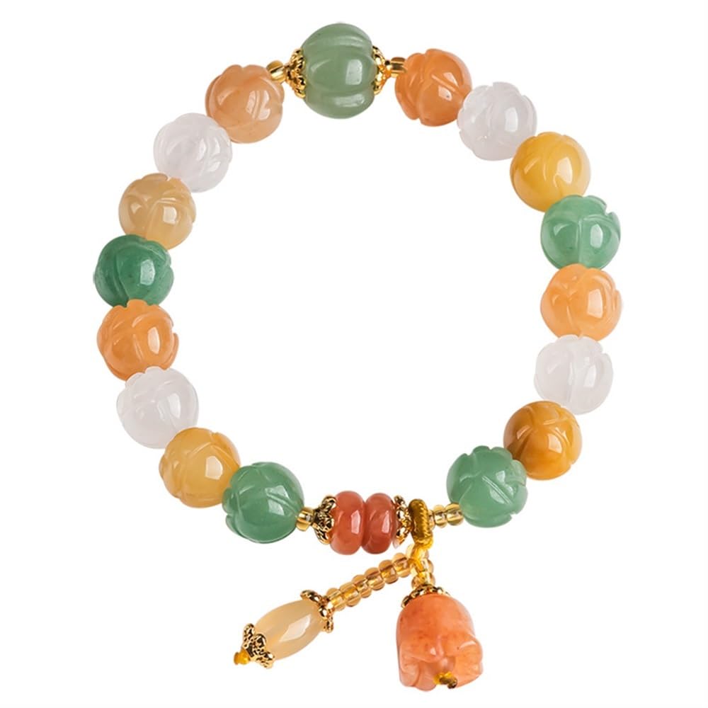 Bracelet en jade naturel femme élastique perles pierre perlée