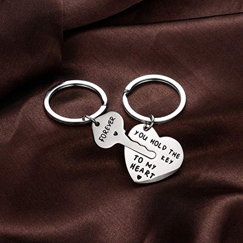 Valentines Gifts For Girlfriend Boyfriend You Hold The Key To My Heart Forever Couple Keychain Husband Wife Love Keychain Key Ring Chain Lover Gift #TOP4