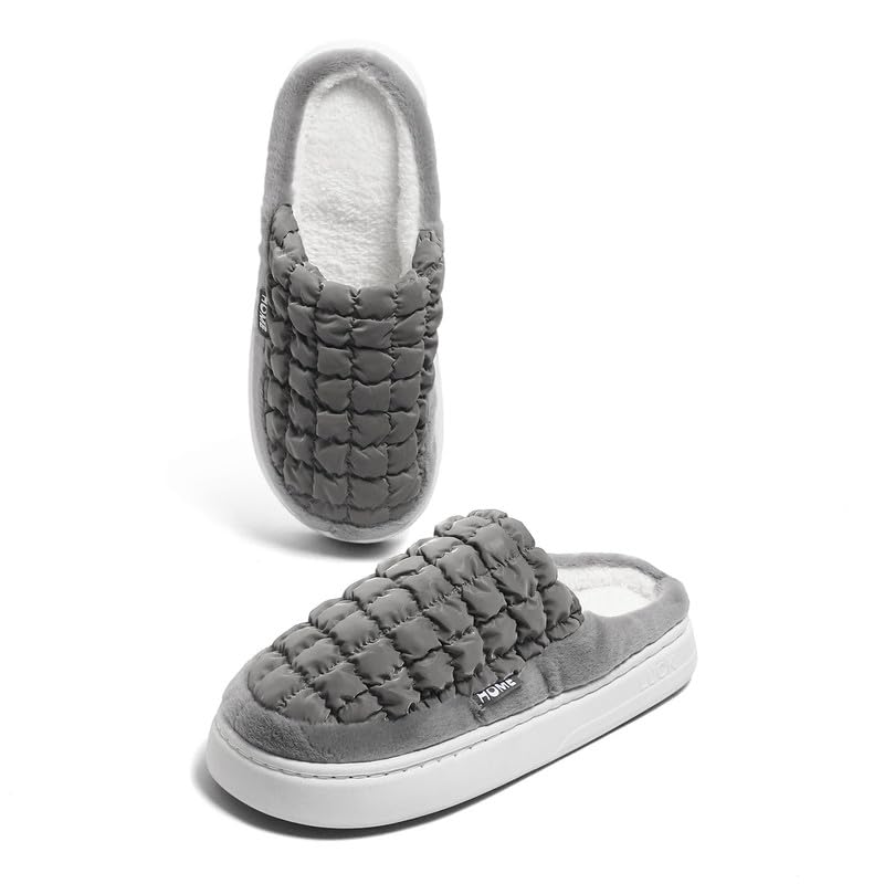 Women Winter Slippers Soft Woolen Fluffy Velvet Fur Casual Flats Home Indoor Slides Footwear Sliders Men Flip Flops for Bedroom Sandal (Grey Uk-8) (B0DHY3NYMS) Amazon Price History, Amazon Price Tracker