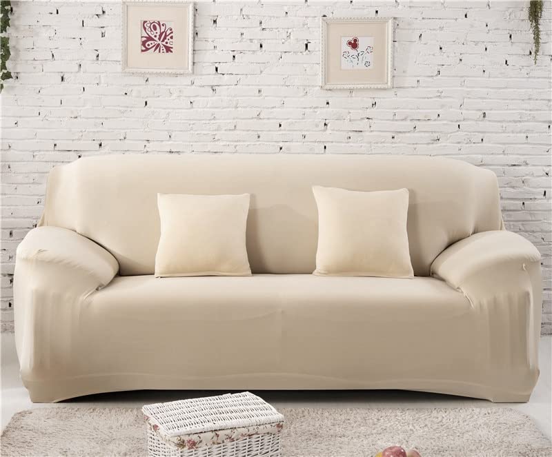 Couverture de canapé élastique Konsilsa housse de 1 à 4 places couleur unie