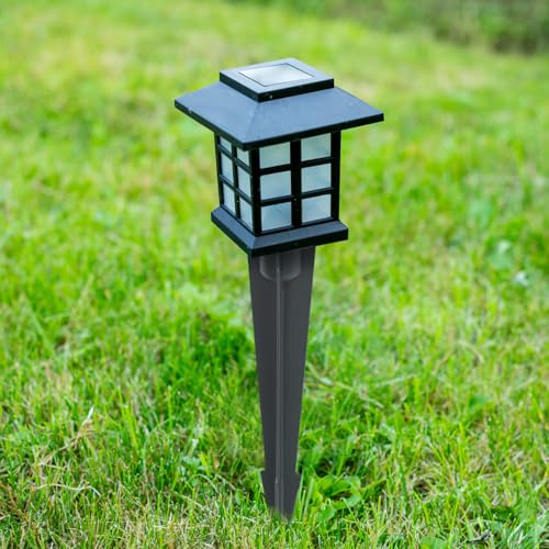 Estaca de suelo de metal Happyyami resistente para iluminación exterior 4