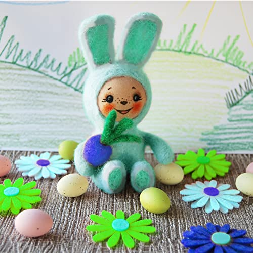 8 Colors 160G Needle Felting Wool Colorful Wool Roving Beautiful Roving Wool Nature Wool Roving Yarn Handmade Sheep Wool Needle Felting Color Wool Sets For Felting Diy Craft (Green Series) #TOP5