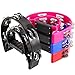 MUKLEI 4 Pack 9 Inch Double Row Tambourine, Metal Jingles Hand Held Percussion with Ergonomic Handle, Half Moon Tambourine for Gift, KTV, Party, 4 Colors