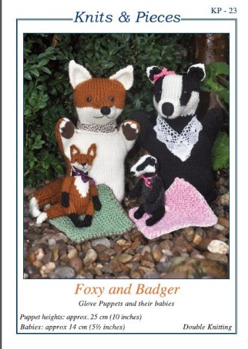 Knits & Pieces Kitting Pattern - Foxy and Badger - Sandra Polley