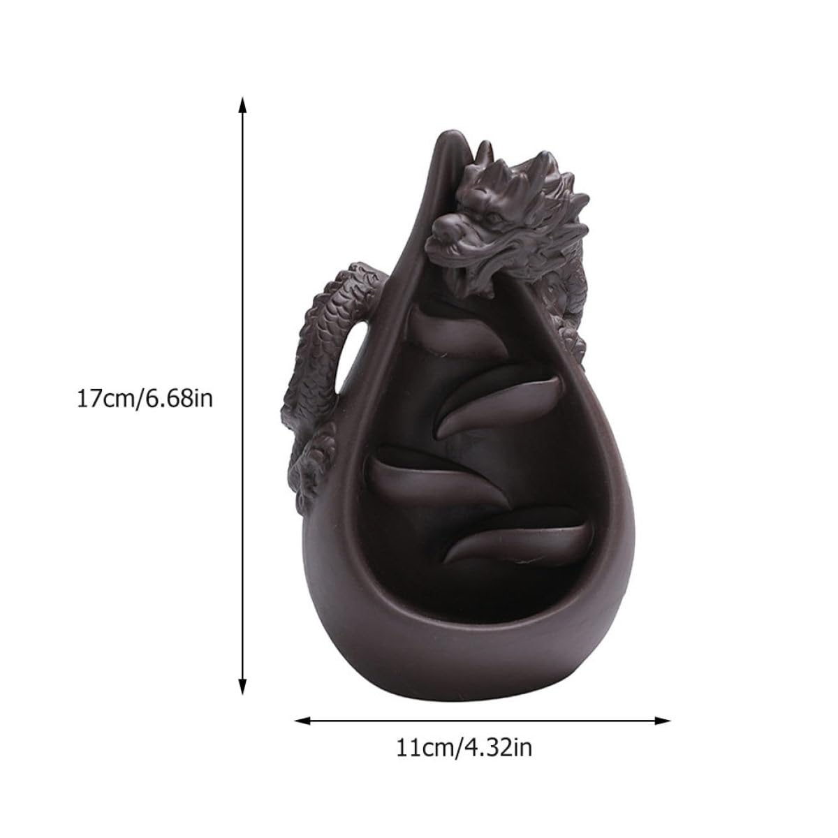 Quemador de Incienso de Arena Púrpura para Decoración del Hogar Diseño de Dragón Relajación y Mejora del Pieza Única en Sauna o Estudio