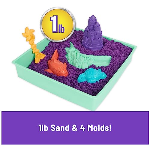 Kinetic Sand Set 46% Off - 1lb Purple Sand with 4 Molds & Storage