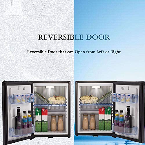 Smeta Mini Fridge With Lock Compact Lockable No Noise Absorption Mini Refrigerator 12V/110V Portable Dc Ac Locking Refrigerator For Van Medication Storage Bedroom Dorm Office, 1.0 Cu.ft, Black #TOP1