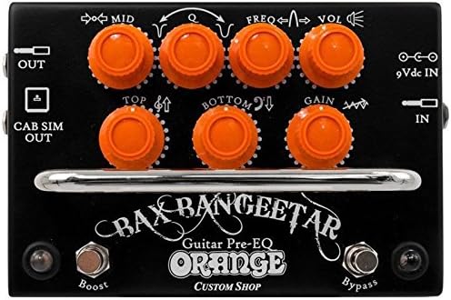 Orange Custom Shop Bax Bangeetar Guitar Pre-EQ Effects Pedal, Black