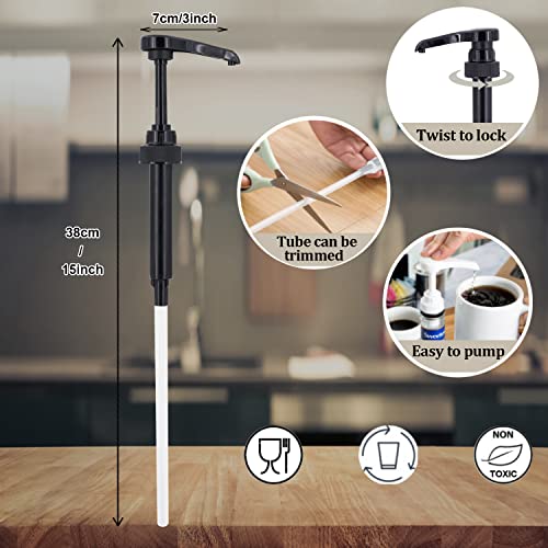 Sunyamgo Coffee Syrup Pump, Compatible With Torani, Davinci, Jordans Skinny Syrups - Torani Syrup Pump Dispenser Fits 750Ml Bottles, Black (Pack Of 3) #TOP4