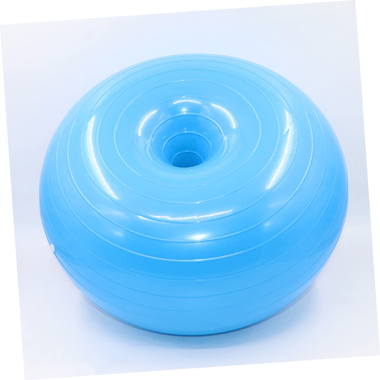 Abaodam Donut Förmiger Yoga Hilfsball Explosionssicherer Fitnessball für Zuhause mit Luftpumpe Hellblau für Balance Stretching und Effektives Training