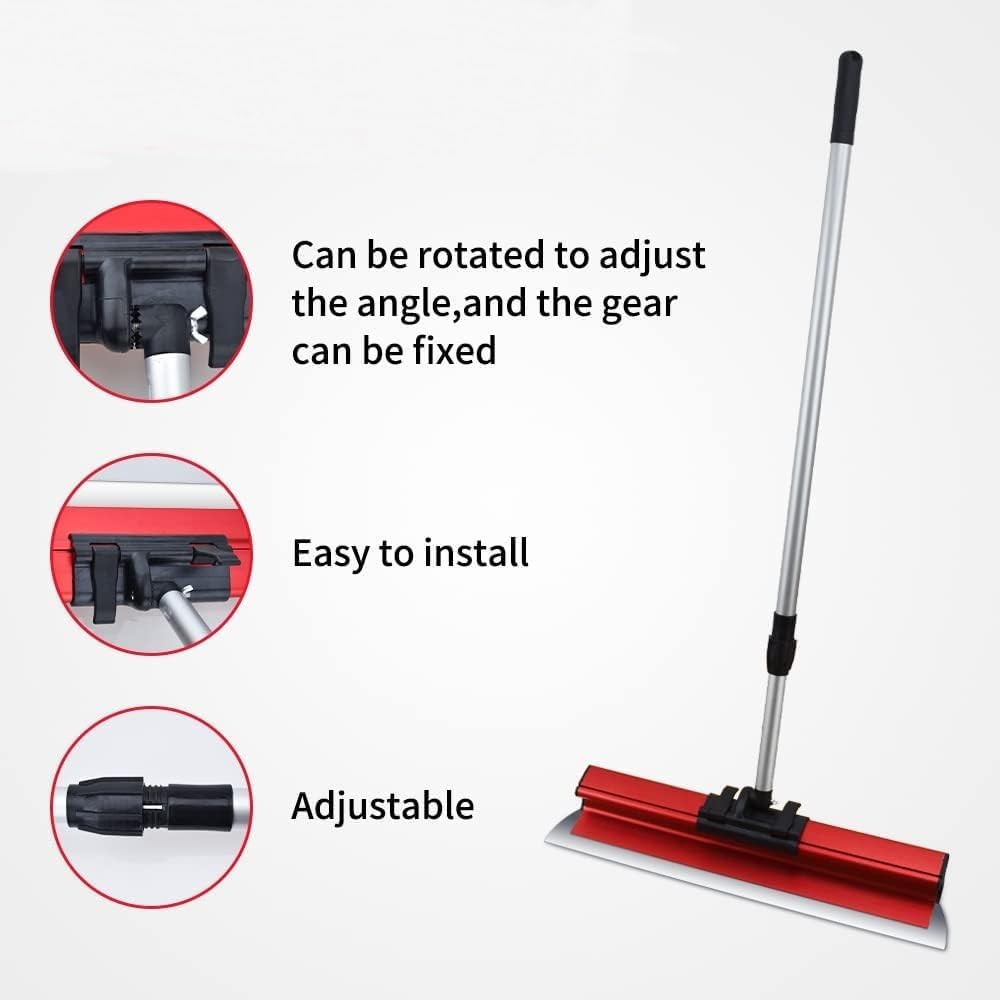 Drywall Skimming Blade Set with Replaceable Blades, 10", 16", 24", 32" Stainless Steel Skimming Blades with Extension Handle, Drywall Finishing Tools for Plasterboard and Wallboard