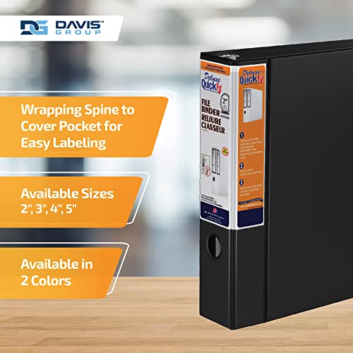 Quickfit Heavy-Duty File Binder, 3-Ring D-Ring Binder, 2 Inch, Black, Pack Of 6 #TOP3