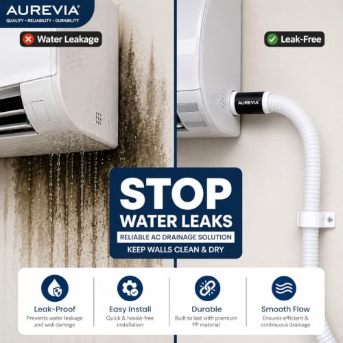 Image of AC Drain Pipe 5 Meter for Air Conditioner Water Outlet | Durable & Flexible PVC Pipe | Compatible with Split AC & Window AC