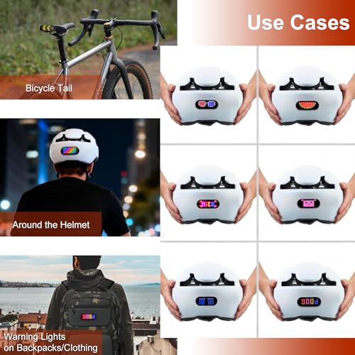 Helmet Light – Rechargeable LED Bicycle Helmet Warning Light, Suitable for Motorcycles, Scooters, Snowmobile Helmet Light, High Visibility, Lightweight, for Helmets