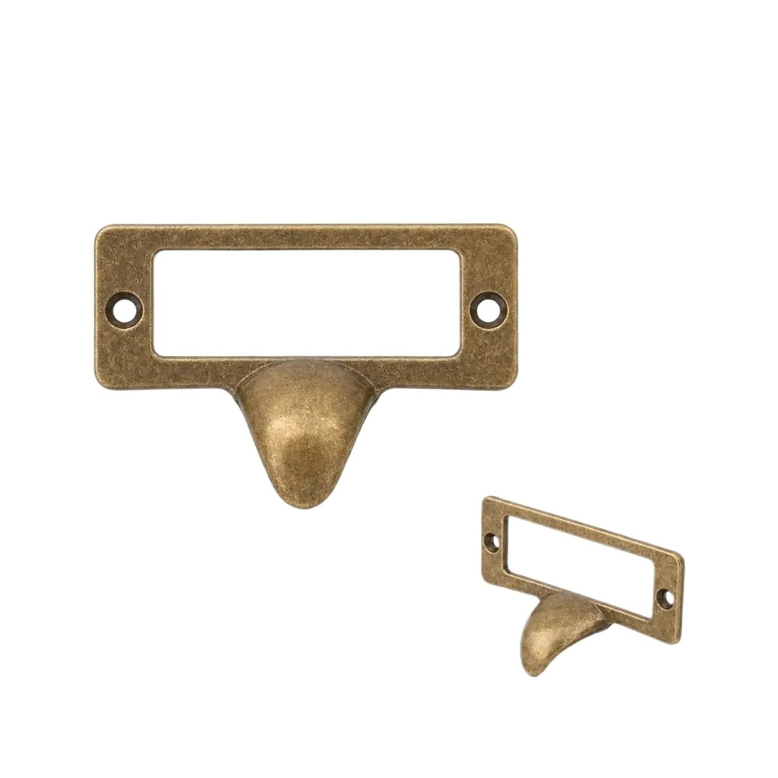 Retro Bronze Zinc Alloy Label Holder Cabinet Drawer Pull Handle Frame