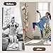 Hupmad Wooden Tree Coat Rack Stand,Sturdy Freestanding Coat Rack with 8 Hooks,3 Adjustable Height for Child Adult,Wood Coat Stand Tree Fits Entryway Bedroom Office for Bags,Hats