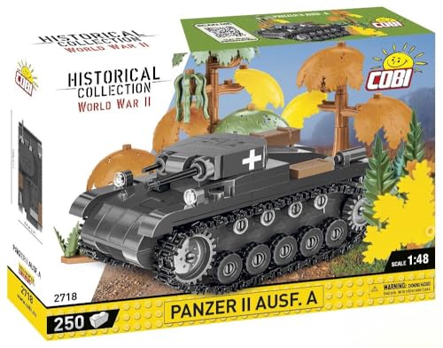 COBI Historical Collection World War II Panzer II Ausf. A Tank Building Set, 250 Pieces