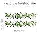 HGDESIGN® Wandtattoo Wandaufkleber Grüne Blätter Pflanzen Blume Ranke Efeu Rebe Blumentopf Wandsticker Wanddeko für Wohnzimmer Schlafzimmer Flur Küche Leiste (A)