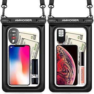 Waterproof Phone Pouch Floating, 2 Pcs IPX8 Waterproof Phone Case Compatible with iPhone 14 13 Pro Max Samsung Galaxy Pixel Up to 8.5 phone, Waterproof Phone Holder Beach Essentials with Lanyard