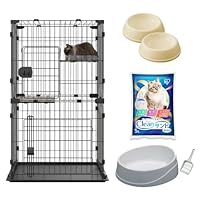 Amazon.co.jp: アイリスオーヤマ 猫 ケージ キャットケージ コンパクト
