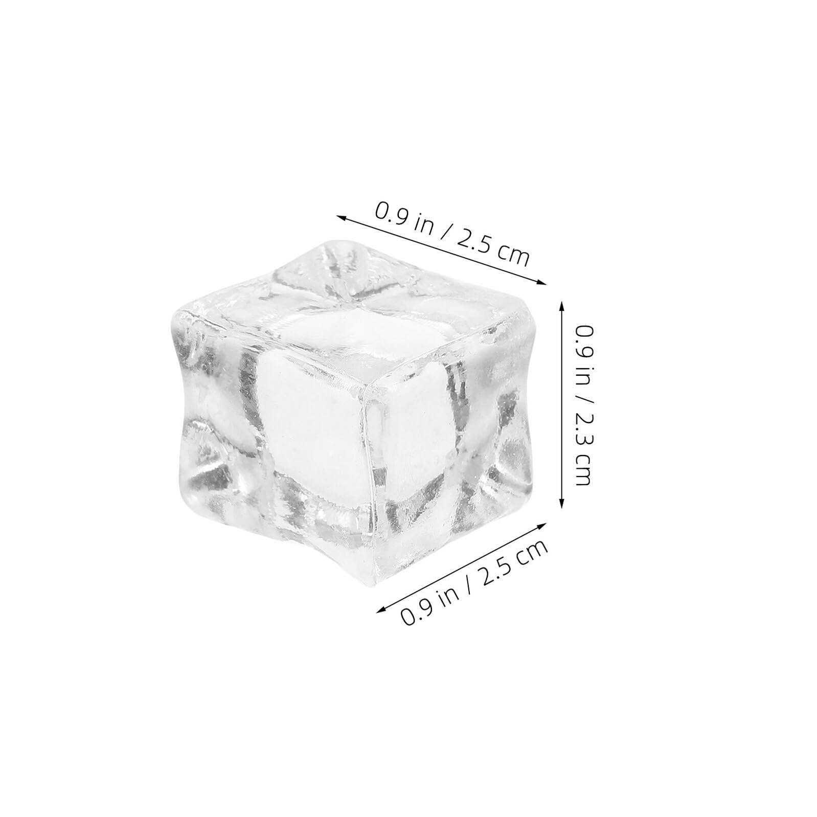 Baluue 100 Piezas Cubitos Hielo Falsos Transparentes de Plástico Reutilizables para Fotografía Decoración Boda Fiesta Relleno Jarrones Vasos