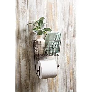 DII Rustic Farmhouse Bathroom Décor, Metal Storage, Toilet Paper Holder, Rustic DII Rustic Farmhouse Bathroom Decor Metal Storage Toilet Paper Holder Rustic