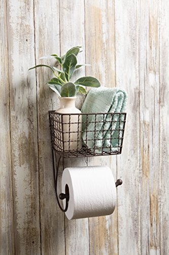 DII-Rustic-Farmhouse-Bathroom-Decor-Metal-Storage-Toilet-Paper-Holder-Rustic DII Rustic Farmhouse Bathroom Decor Metal Storage Toilet Paper Holder Rustic