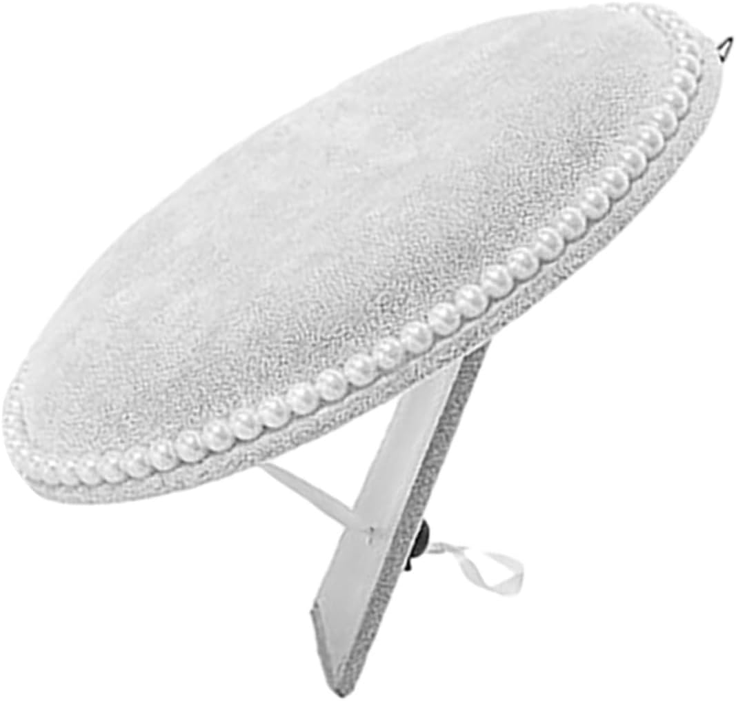 Mobestech Oval Earring Stand Wall-mounted Jewelry Organizer with Pearl Velvet Panel Large Size Earring Display Holder for Home Accessory Storage