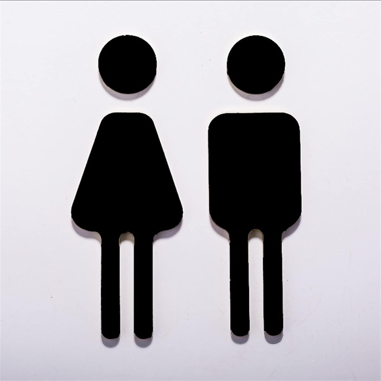 Men Women Bathroom Sign Sticker, Door Wall Decal Restroom Toilet Window Brass Plaque, Restaurant Hotel Decor Supplies (2)