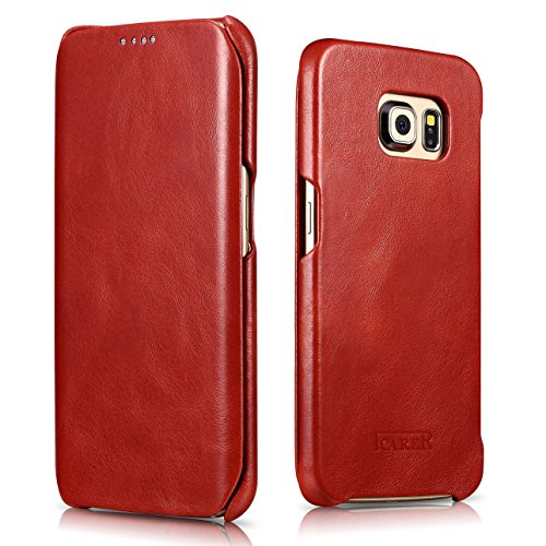 ICARER Samsung Galaxy S7 Edge Custodia, Retro PU