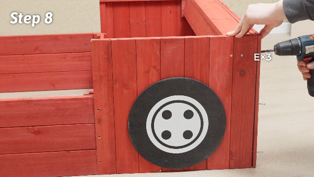 COSTWAY Bac à Sable Enfant Extérieur en Forme Voiture avec Bancs Intégrés, Bac à Sable en