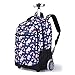 Tanou 2022 Zaino Trolley Scuola Media Bambino, 41 litri Impermeabile Zaini Trolley Elementare per Bambina Ragazzi, Zainetto con Ruote per Scuola Viaggiare, Unicorno Blu