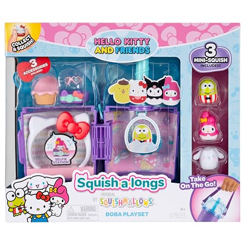 Squish-a-longs Hello Kitty and Friends Hello Kitty Boba Playset by Squish-a-longs - Used condition - US$9.82