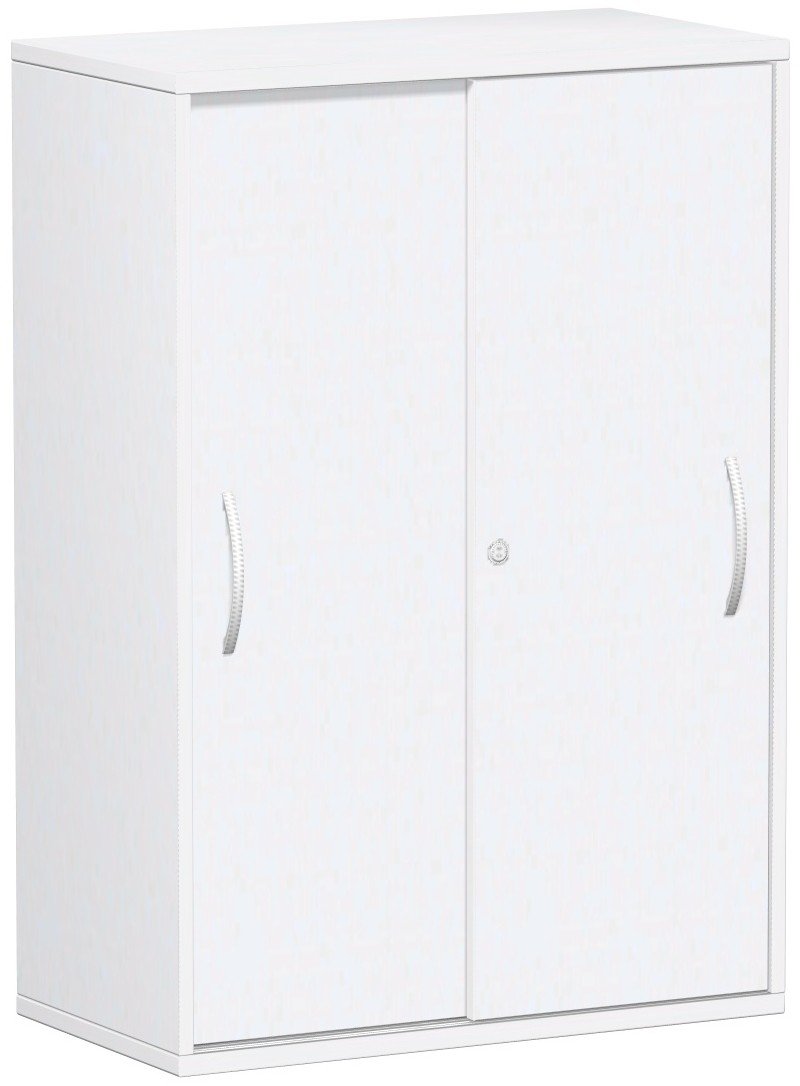 Gera Möbel Schranksystem Flex Schiebetürenschrank, Holzdekor, weiß/weiß, 80 x 42.5 x 118.2 cm