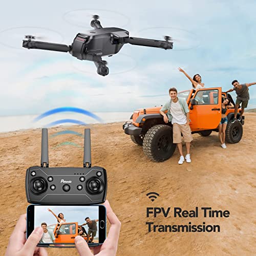 Potensic P4 Foldable Drone With Camera For Adults Beginners, Fpv 1080P Hd Wifi Remote Control Quadcopter With 40 Mins 2 Batteries, Altitude Hold, Gravity Control, Trajectory Flight, Headless Mode #TOP3